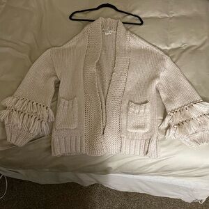 Loveriche Beige cardigan, has tassel flared sleeves (it’s amazing)